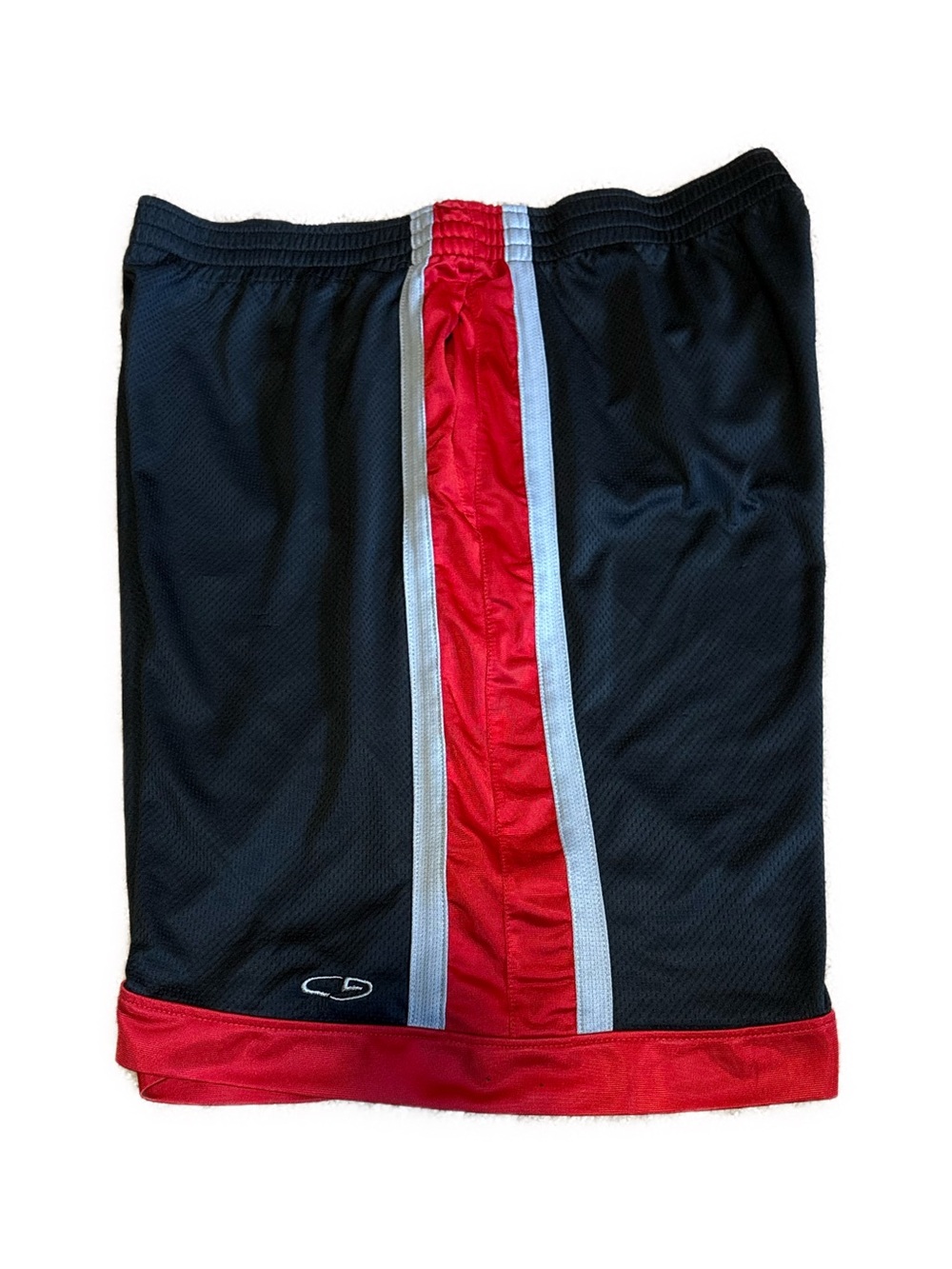 Champion Men's Large Black and Red Athletic Mesh Shorts